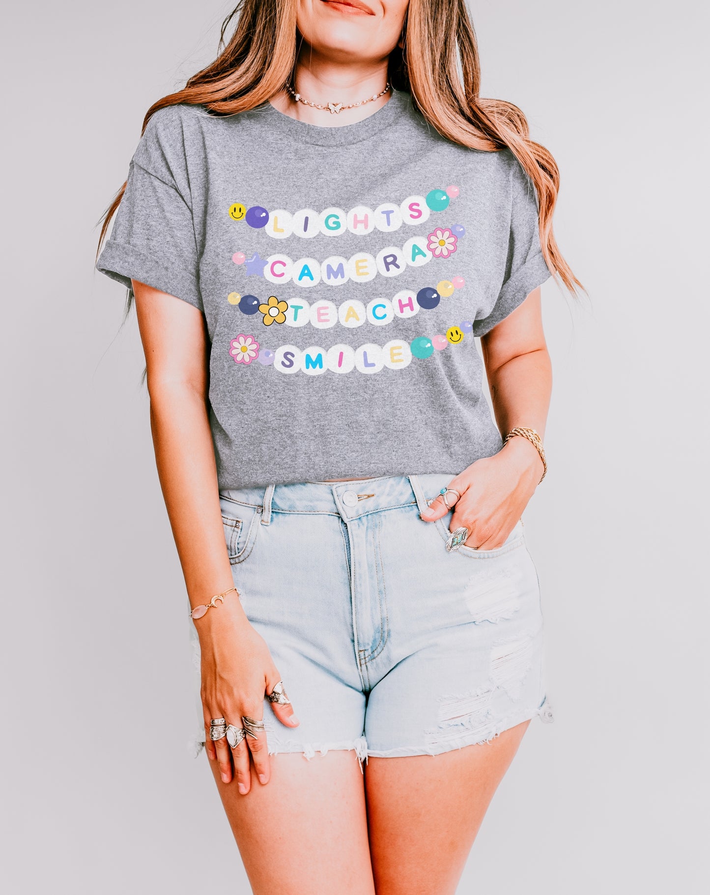 Lights, Camera, Teach, Smile Tee