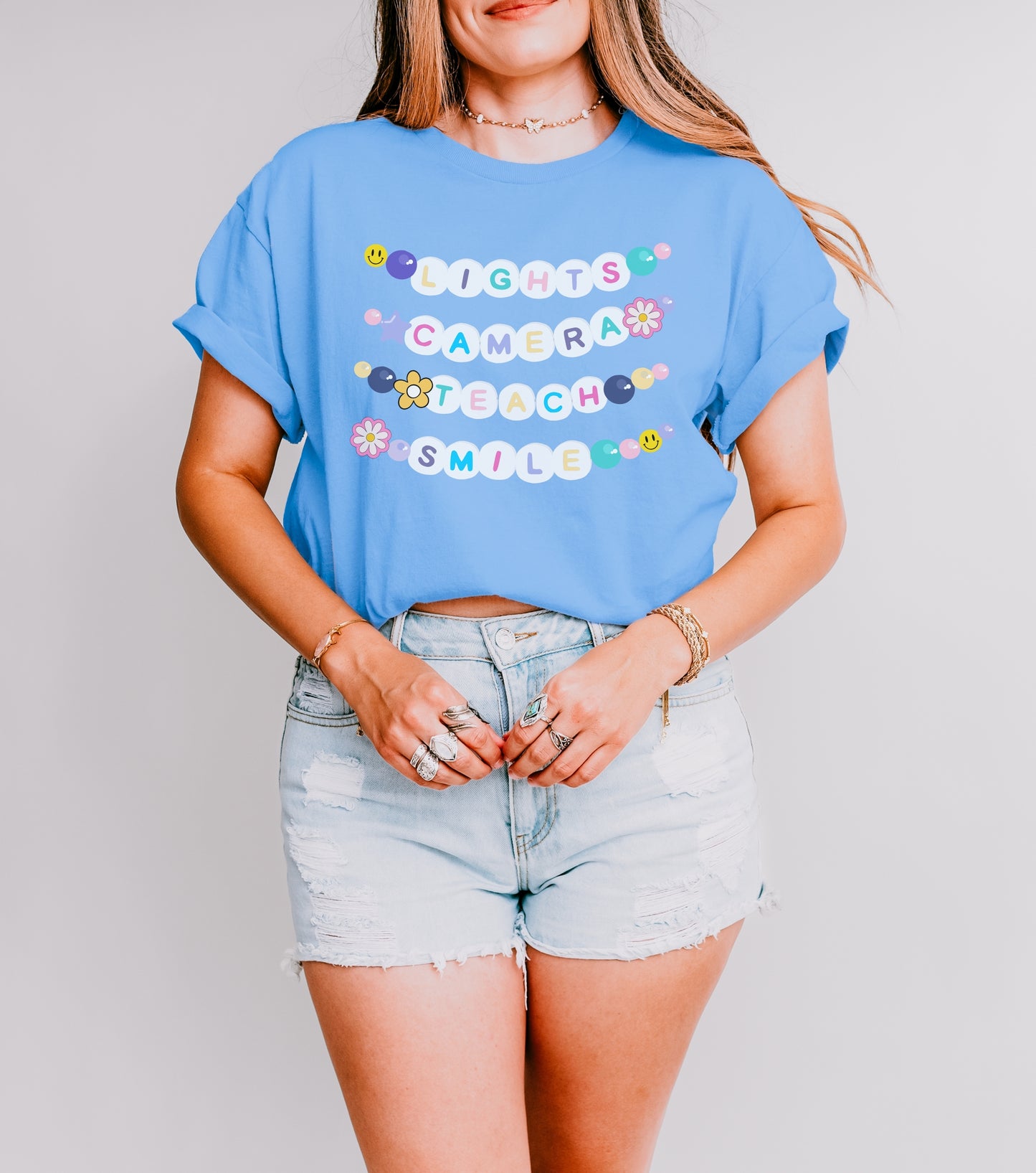 Lights, Camera, Teach, Smile Tee