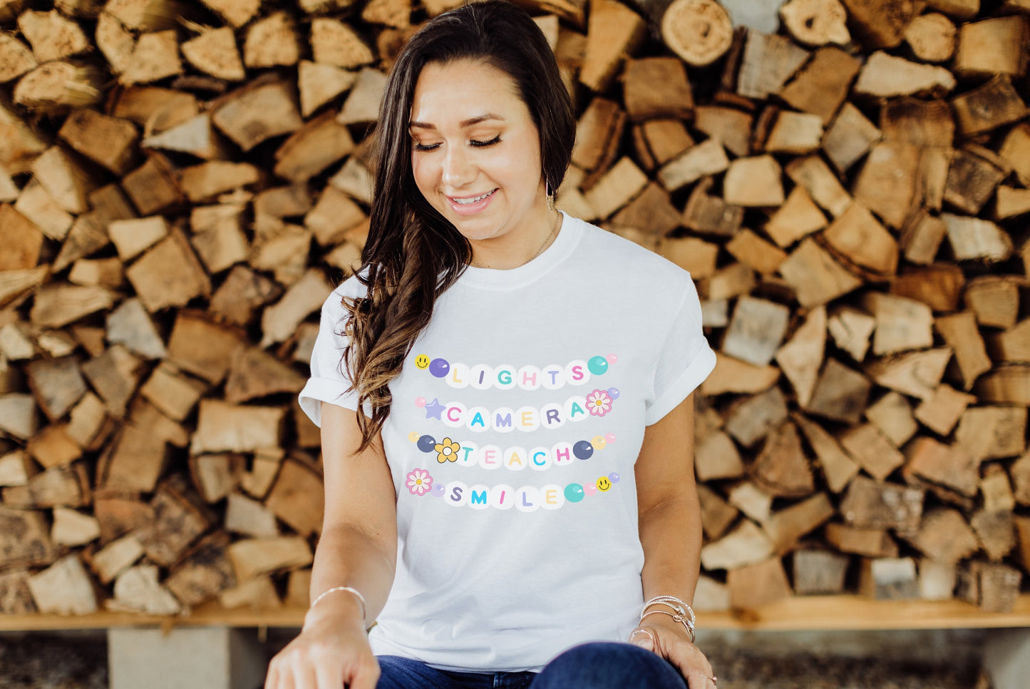 Lights, Camera, Teach, Smile Tee