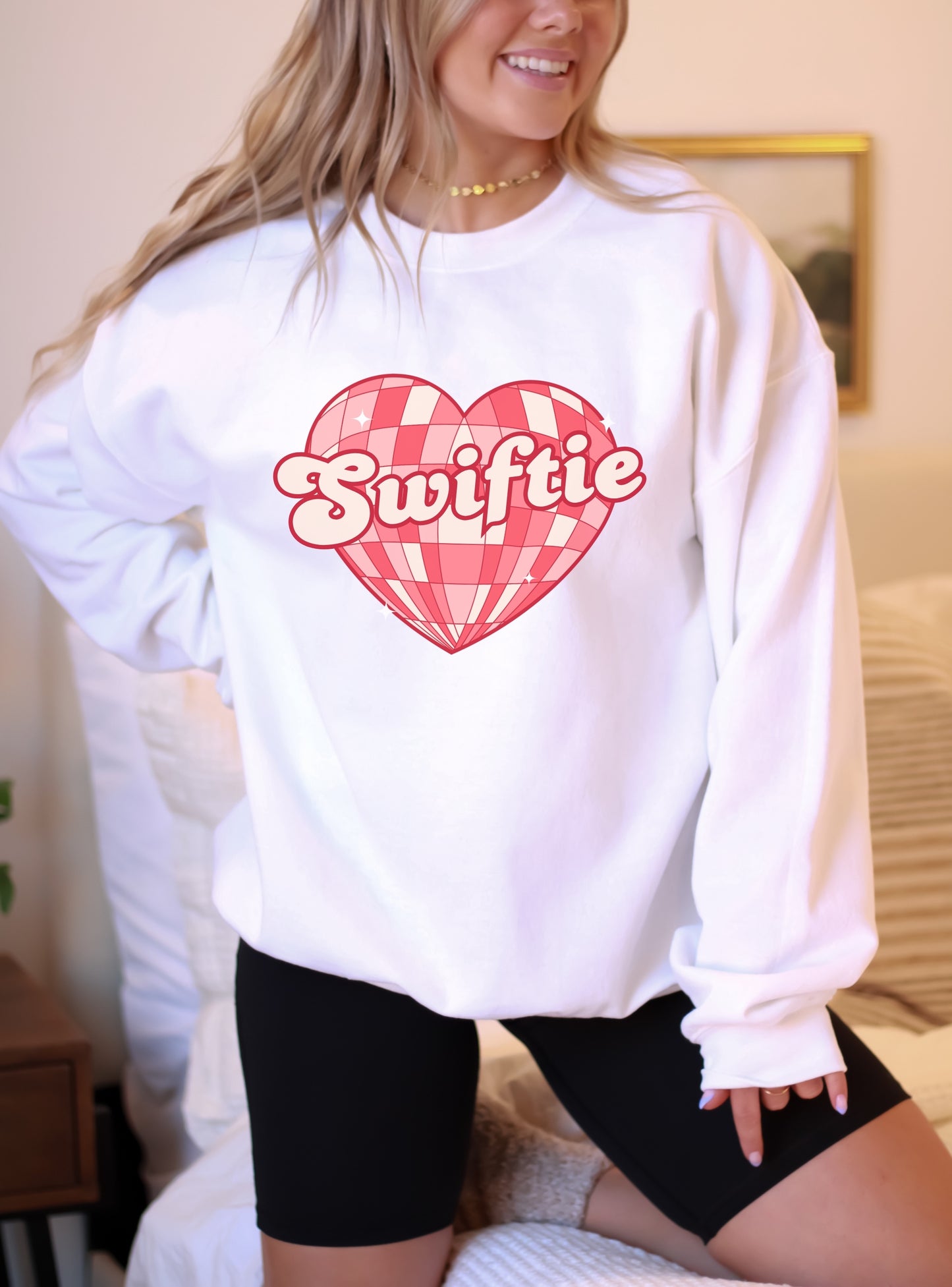 Swiftie Disco Heart Valentines Crewneck