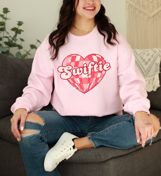 Swiftie Disco Heart Valentines Crewneck