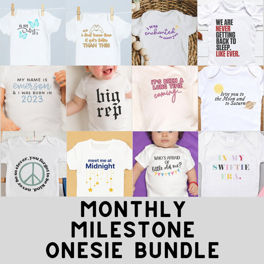 Eras Milestone Onesie Bundle - customizable